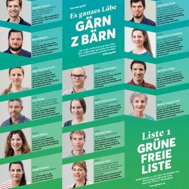 Portfolio Atelier Scheidegger, Wahlkampagne Grüne Freie Liste, GFL Stadt Bern
