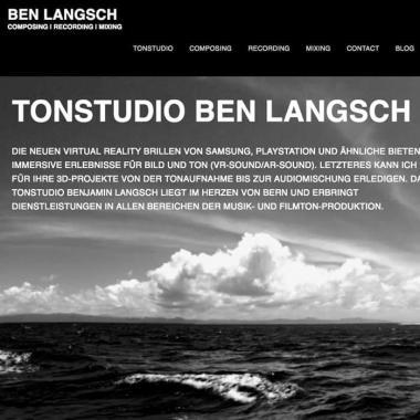 Portfolio Atelier Scheidegger, Neuer One-Pager für Benjamin Langsch