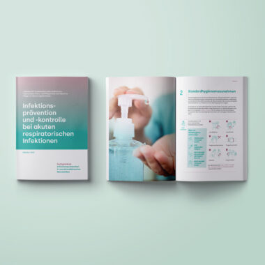 Portfolio Atelier Scheidegger, Broschüre für die Infektionsprävention in sozialmedizinischen Netzwerken